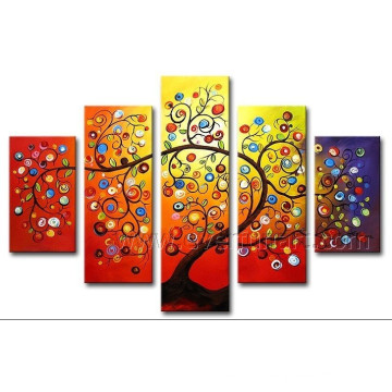 Handmade Abstract Tree Oil Painting on Canvas for Home Decor (LA5-064)